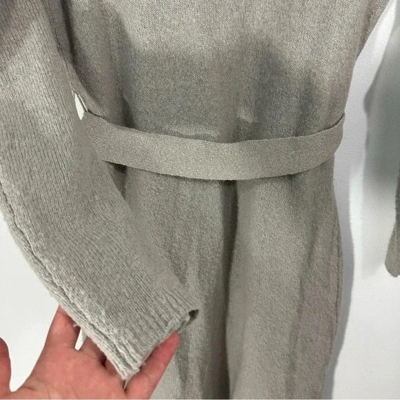 ATM Anthony Thomas Melillo Gray Long Sleeve Long Line Wool Duster Cardigan - Picture 9 of 9